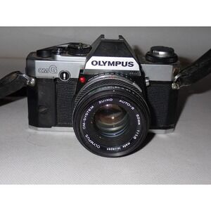 Olympus OM-G 35mm SLR Film Camera with Zuiko 50mm 1:1.8 Lens Silver Black